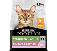 PURINA PRO PLAN | Adult DELICATE DIGESTION | Alimento completo per gatti adulti sterilizzato | Promuove un sistema digestivo sano | Crocchette | Pollo | Borsa | Confezione da 6 x 1,5 kg