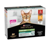 PURINA PRO PLAN Cat Sterilised Adult Maintenance 10 x 85 g umido per gatto - Manzo e Pollo in Salsa