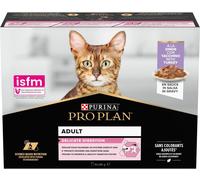 PRO PLAN Delicate Digestion - Alimento umido per gatti al tacchino in salsa, 10x85 g