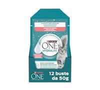PURINA PRO PLAN HYDRALIFE Per Idratazione Gatti Adulti, 12 Bustine da 50g | Alimento Complementare per gatti Adulti insaporito con Salmone