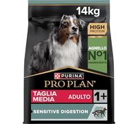 Purina Pro Plan Sensitive Digestion Medium Adult Crocchette Cane Agnello 14 kg - Croccantini per cani - 1° ORDINE? scegli lo sconto BZR5 / BZR20 + 200 punti fedeltà