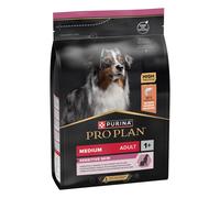 Purina Pro Plan Sensitive Skin Medium Adult Crocchette per Cane Salmone - 3 kg - Croccantini per cani - 1° ORDINE? scegli lo sconto BZR5 / BZR20 + 200 punti fedeltà