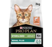 PURINA PRO PLAN Renal Plus, Crocchette Gatti Sterilizzati, Sacco da 3 kg | Croccantini per Gatti Adulti Ricchi in Salmone
