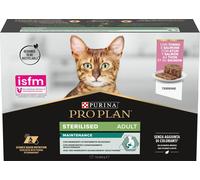 PURINA PRO PLAN Sterilised Cat Lattina Multipack 12X85G TONNO E SALMONE