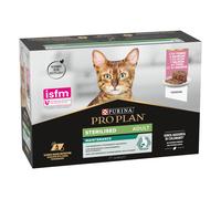 Purina Pro Plan Sterilised Mantainance Cibo Umido per Gatti Sterilizzati Patè Salmone e Tonno, 12 Lattine da 85g
