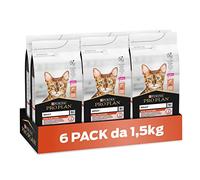 Purina Pro Plan Vital Function Crocchette Gatti Adulti Ricco in Salmone, 6 Confezioni da 1,5 kg