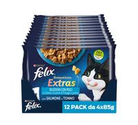 Purina Sensations Extras Cibo Umido per Gatti con Salmone e un Pizzico di