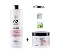 Puring 02 Smoothing & Discipline Bundle - Shampoo + Mask Capelli Lisci