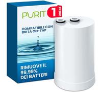 PURIT Filtro Compatibile Brita On Tap (600 L / 4 mesi) Cartuccia per Brita V-MF Riduce: cloro, PFAS, 99,99% dei batteri (1 Pezzo)