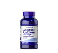 Puritan's Pride Absorbable Calcium 1200 mg with Vitamin D3 1000 IU (200 Capsule morbida)