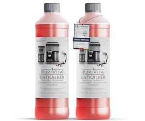 PURIVITA® Universale Decalcificante Macchina Caffè [2x750ML] - Anticalcare Pulizia Macchine Caffe - Liquido Disincrostante per i Modelli Delonghi, Nespresso, Dolce Gusto, (Packaging may vary)