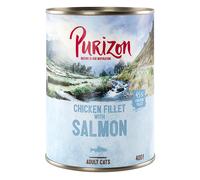 Purizon Adult 12 x 400 g - senza cereali - Filetto di Pollo con Salmone