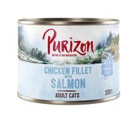 Purizon Adult 24 x 200 g Alimento umido per gatti - Filetto di Pollo con Salmone