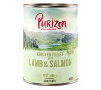Purizon Adult 24 x 400 g Alimento umido per gatti - Filetto di Pollo con Salmone & Agnello