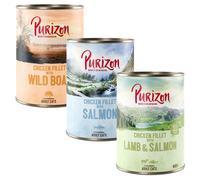 Purizon Adult 24 x 400 g Alimento umido per gatti - Mix: 12x Salmone + 6x Agnello + 6x Cinghiale