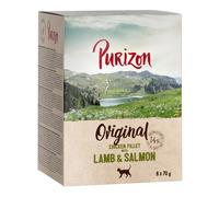 Purizon Adult 24 x 70 g Alimento umido senza cereali per gatti - Filetto di Pollo con Salmone & Agnello