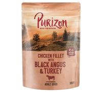 Purizon Adult 6 x 300 g Umido per cane - Filetto di pollo con Black-Angus, Tacchino con Patate dolci e Mirtilli rossi