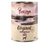 Purizon Adult 6 x 400 g Umido per cane - Filetto di pollo con Anatra, carote e more