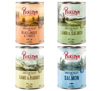 Purizon Adult 24 x 400 g Alimento umido per cani - Mix (8 x Black-Angus & Tacchino, 8 x Agnello & Salmone, 4 x Salmone, 4 x Selvaggina & Coniglio)