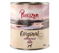 Purizon Adult 6 x 800 g Umido per cane - Filetto di pollo con anatra, carote e more