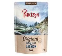 Purizon Adult Sterilised 24 x 70 g - senza cereali - Filetto di pollo con salmone