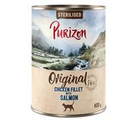 Purizon Adult Sterilised 6 x 400 g - senza cereali - Filetto di pollo con salmone
