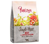 Purizon Crocchette per gatto - 400 g crocchette Purizon Single Meat Manzo con Fiori di ibisco