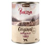 Purizon Kitten 6 x 400 g - senza cereali - Filetto di pollo con tacchino