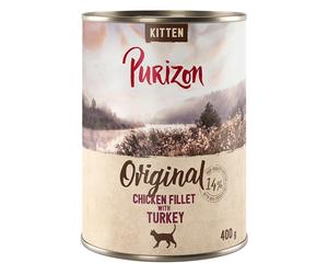 Purizon Kitten 6 x 400 g - senza cereali - Filetto di pollo con tacchino