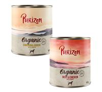 Purizon Organic 12 x 800 g Umido per cane - Mix: 6 x Pollo con Oca, 6 x Manzo con Pollo