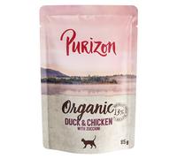 Purizon Organic 12 x 85 g Alimento umido per gatto - Anatra e Pollo con Zucchine