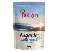 Purizon Organic 12 x 85 g Alimento umido per gatto - Salmone e Pollo con Spinaci