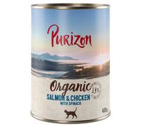 Purizon Organic 6 x 400 g - Salmone e Pollo con Spinaci