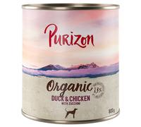 Purizon Organic 12 x 800 g Umido per cane - Anatra e Pollo con Zucchini