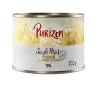 Purizon Single Meat – Cibo umido per gatto – Pollo con fiori di camomilla – 6 x 200 g