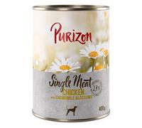 Prezzo speciale! Purizon 6 x 140 g / 200 g / 300 g / 400 g Umido per cani - Single Meat Pollo con Fiori di Camomilla (6 x 400 g)