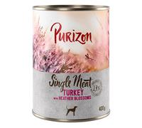 Purizon Single Meat 6 x 400 g Umido per cane - Tacchino con fiori di erica