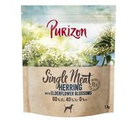 Purizon Crocchette per cane Single Meat – Aringa con fiori di sambuco – 1 kg