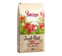 100 g Snack Gratis! 12 kg Purizon Crocchette per cani - Adult Single Meat: Manzo con Fiori di ibisco