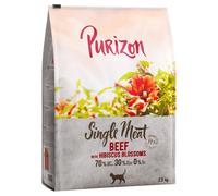 Purizon Single Meat Manzo con Fiori di ibisco Crocchette per gatto - 2,5 kg