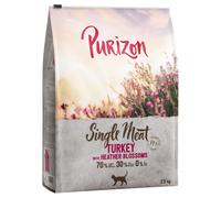 Purizon Single Meat Tacchino con Fiori di erica Crocchette per gatto - 2,5 kg
