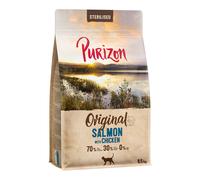 Multipack risparmio! 2 x 6,5 kg Purizon Crocchette senza cereali per gatti - Sterilised Adult Salmone con Pollo