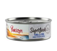 Purizon Superfoods 6 x 70 g - Tonno con Merluzzo, Patata dolce e Mela