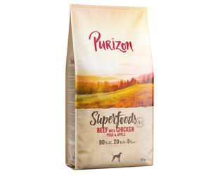 Purizon Superfoods con Manzo, Pollo, Piselli e Mele - 12 kg