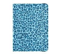 Purle Leopard Portafoglio da viaggio in pelle porta passaporto sicuro nascosto custodia per passaporto per donne accessori da viaggio, Leopardo Grigio Blu, Taglia unica, Moda