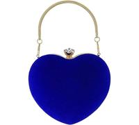 Purna per il cuore per le donne, Velvet da 6,3 pollici a forma di cinghia a catena e maniglia, borsa a tracota cardiaca per appuntamento, banchetto, San Valentino