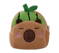 Puro a borsa in peluche - portafoglio di cartoni animati a tema Capybara | Borsa in argento da viaggio in peluche morbido per le monete, i biglietti da visita, l, verde, Se référer au descriptif,