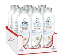 Puro Amore Bagnodoccia Delicato Bianco Latte, 650ml, Profumo Dolce, Pelle Morbida e Idratata, Confezione da 3 o 6 Pezzi (650 ml (Confezione da 6)