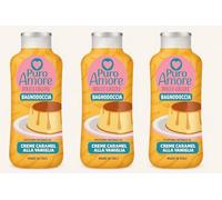 PURO AMORE Bagnoschiuma Dolce Profumo Crème Caramel e Vaniglia 650ml - Made in Italy - Set da 3 o 6 Flaconi (3)