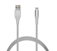 Puro CAPLTFABRIC2SIL Cavo MFI in Tessuto e Connettore in Alluminio per Dispositivi Lightning, 2.4A, 1 m, Argento